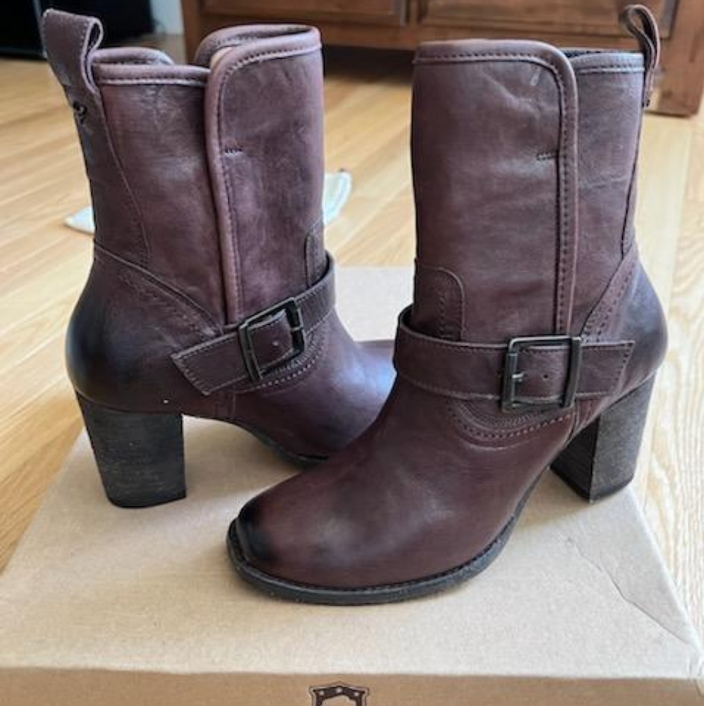 ๐HP๐ฅณ NIB!! Trask Becca Brown Leather Boots - Picture 4 of 9